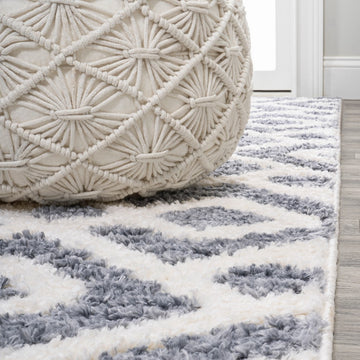 Astrid Retro Trellis High-low Area Rug
